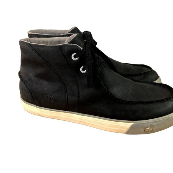 Keen Men's Timmons Chukka Boots 13 Black Soft Leather Lace Up Moc Toe Lace Up - Picture 5 of 14